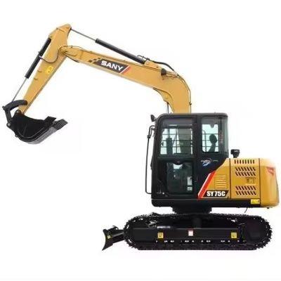 Εξαιρετικός Sany SY75C Pro SY75 Excavator με χωρητικότητα κουβάς 0,32M3 και χαμηλές ώρες