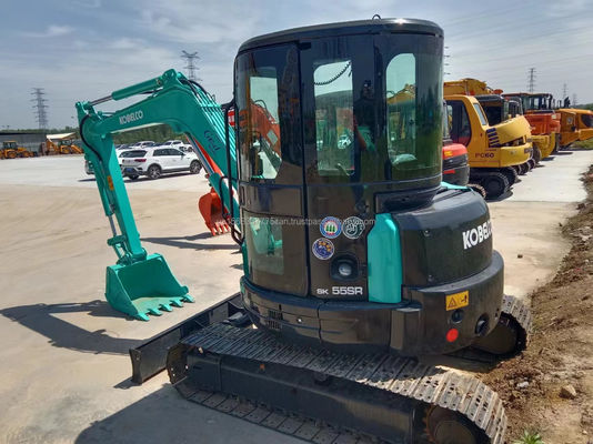 Χρησιμοποιούμενος εξορυκτής Kobelco SK55SR με αρχική υδραυλική αντλία και χαμηλό ωράριο εργασίας