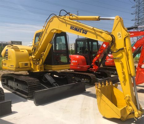 6 τόνους λειτουργικό βάρος Komatsu PC60 Mini Digger Crawler Excavator Χρησιμοποιημένο έτος 2016
