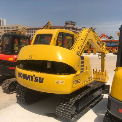 6 τόνους λειτουργικό βάρος Komatsu PC60 Mini Digger Crawler Excavator Χρησιμοποιημένο έτος 2016