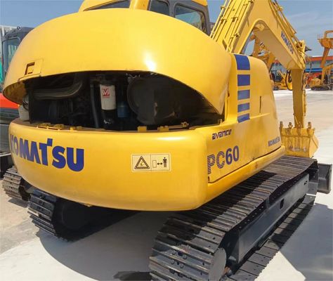 6 τόνους λειτουργικό βάρος Komatsu PC60 Mini Digger Crawler Excavator Χρησιμοποιημένο έτος 2016