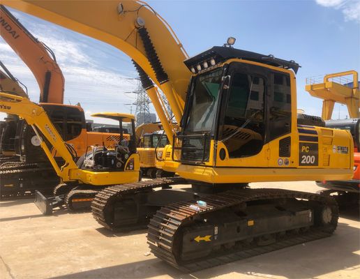 Χρησιμοποιούμενος εξορυκτής PC200 Komatsu με 0-2000 ώρες εργασίας και βάρος μηχανής 20000 KG