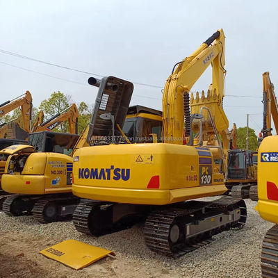 Χρησιμοποιούμενος εξορυκτής Komatsu PC130 13 τόνων στη Σαγκάη μεταχειρισμένος εξορυκτής με πρωτότυπη βαλβίδα