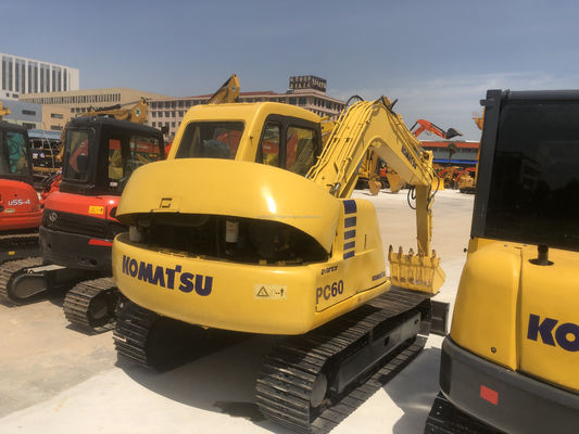 Ωραία κατάσταση Komatsu PC60 Χρησιμοποιούμενος εξορυκτής 40kw και χαμηλές ώρες εργασίας 0-2000