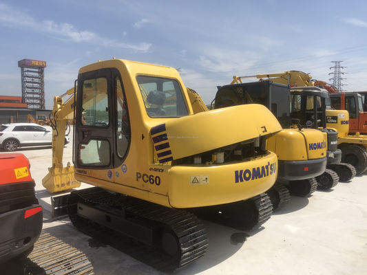 Ωραία κατάσταση Komatsu PC60 Χρησιμοποιούμενος εξορυκτής 40kw και χαμηλές ώρες εργασίας 0-2000