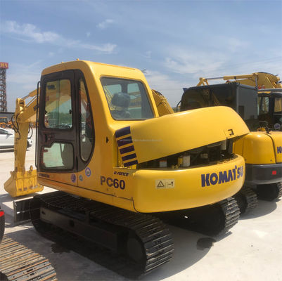 6TON λειτουργικό βάρος υδραυλικός εξορυκτής Crawler πρωτότυπο Komatsu PC60 χρησιμοποιημένος εξορυκτής