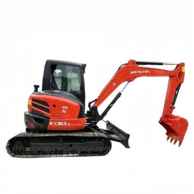 Εκσκαφέας 6 τόνων KUBOTA KX165 με αρχική υδραυλική αντλία και βάρος μηχανής 7000 KG