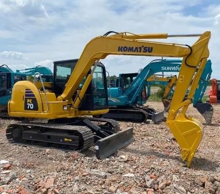 Εκσκαφέας PC70 Komatsu με αρχικό υδραυλικό κύλινδρο και βάρος μηχανής 7000 KG