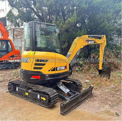 Μικρή ώρα εργασίας Sany SY35U Mini Digger με αρχική υδραυλική αντλία και κινητήρα ISUZU