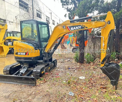 Μικρή ώρα εργασίας Sany SY35U Mini Digger με αρχική υδραυλική αντλία και κινητήρα ISUZU