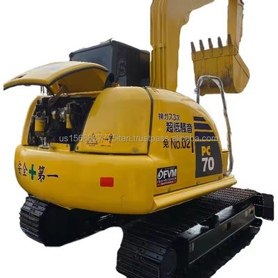 7 τόνων Komatsu PC70 Χρησιμοποιούμενη μίνι εκσκαφέας με αρχικό υδραυλικό κύλινδρο και βαλβίδα