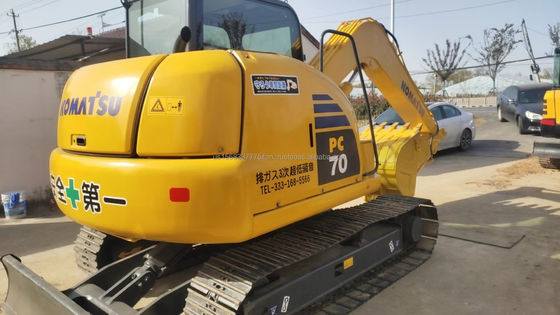 7 τόνων Komatsu PC70 Χρησιμοποιούμενη μίνι εκσκαφέας με αρχικό υδραυλικό κύλινδρο και βαλβίδα