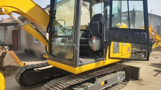 7 τόνων Komatsu PC70 Χρησιμοποιούμενη μίνι εκσκαφέας με αρχικό υδραυλικό κύλινδρο και βαλβίδα