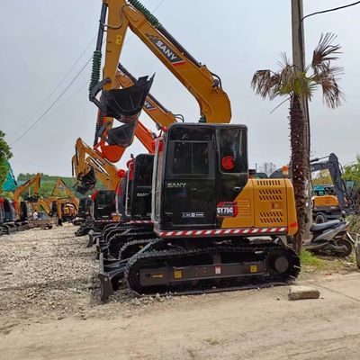 Sany SY75C Pro Εξαιρετική απόδοση εργασίας χρησιμοποιημένος εξορυκτής με λειτουργικό βάρος 7TON
