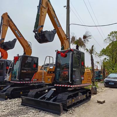 Sany SY75C Pro Εξαιρετική απόδοση εργασίας χρησιμοποιημένος εξορυκτής με λειτουργικό βάρος 7TON