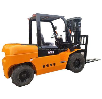 Hangzhou Forklift R50 Top Performance χρησιμοποιημένο μηχάνημα με μήκος πιρούνι 2m και βάρος 4500 kg