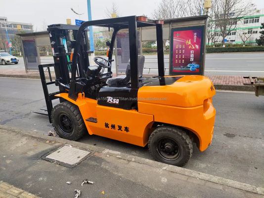 Hangzhou Forklift R50 Top Performance χρησιμοποιημένο μηχάνημα με μήκος πιρούνι 2m και βάρος 4500 kg
