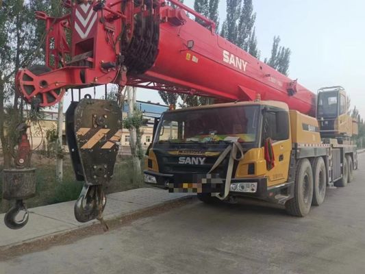 Χρησιμοποιούμενο γερανό SANY 80 τόνων με ονομαστική χωρητικότητα φόρτωσης 80 τόνων και άλλη υδραυλική αντλία