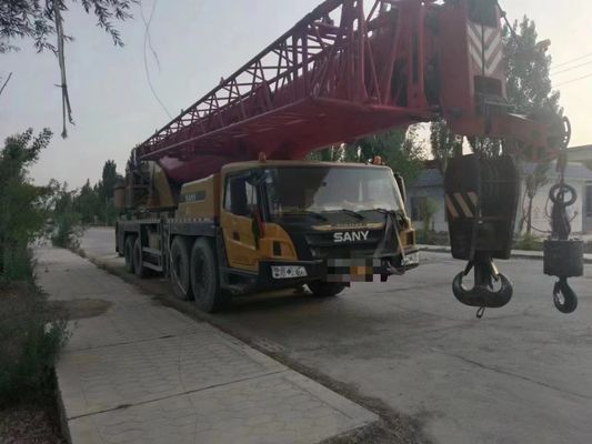 Χρησιμοποιούμενο γερανό SANY 80 τόνων με ονομαστική χωρητικότητα φόρτωσης 80 τόνων και άλλη υδραυλική αντλία
