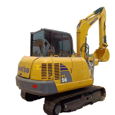 Χρησιμοποιημένο εξοπλισμό σάρωσης Komatsu PC56-7 Εκσκαφέας 5 τόνων με χωρητικότητα κουβάς 0,22M3