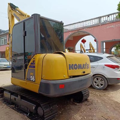 5.6 τόνων Mini Digger Komatsu PC56 Crawler Excavator από την Ιαπωνία με αρχική υδραυλική αντλία