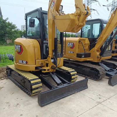 303.5Ε2 Χρησιμοποιούμενη σκάφτρα Caterpillar με αρχικό υδραυλικό κύλινδρο και ισχύ 31,1 KW
