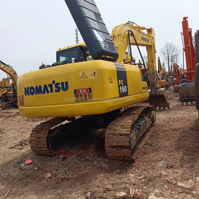 Χρησιμοποιούμενος εξορυκτής Komatsu PC160 16 τόνων υδραυλικός εξορυκτής κυλίνδρων