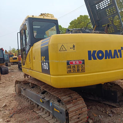 Χρησιμοποιούμενος εξορυκτής Komatsu PC160 16 τόνων υδραυλικός εξορυκτής κυλίνδρων