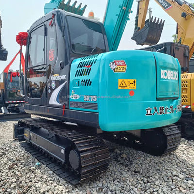 Αρχική Ιαπωνία Πολυλειτουργικό Kobelco SK75 SK75-8 Εκσκαφέας Crawler Εκσκαφέας 7.5 Τόνους
