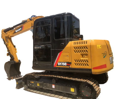 Χρησιμοποιούμενο SANY SY75C Pro Excavator Μεγάλη απόδοση υδραυλική κατασκευαστική μηχανή