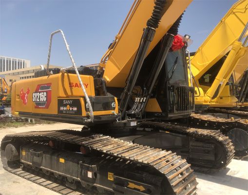 Δεύτερο χέρι SANY SY215C Εκσκαφέας 21,5ton βάρος μηχανής με κινητήρα SANY 2016 μοντέλο