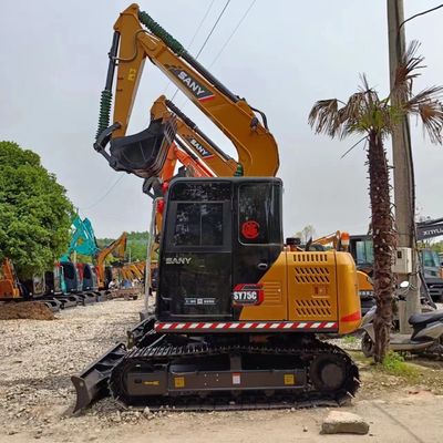 Χρησιμοποιούμενος Sany SY75C SY75CPRO Excavator με χωρητικότητα κουβάς 0,32M3 και ισχύ 41.1 kW