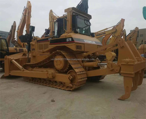 Εισαγόμενο μεταχειρισμένο bulldozer Cat D7R εξοπλισμός μεταφοράς γης με χωρητικότητα 7.5