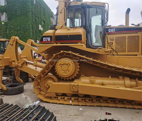 Εισαγόμενο μεταχειρισμένο bulldozer Cat D7R εξοπλισμός μεταφοράς γης με χωρητικότητα 7.5