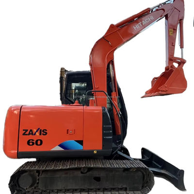 Μίνι εκσκαφέας Η Hitachi ZX60 6ton Υπερκινησία Χρησιμοποιούμενος εκσκαφέας Κατασκευασμένος στην Ιαπωνία 6000 KG