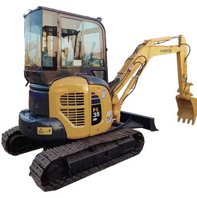 Δεύτερο χέρι Komatsu PC35 Mini Excavator 0.2M3 χωρητικότητα κουβά αρχική υδραυλική βαλβίδα