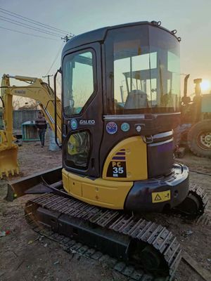 Δεύτερο χέρι Komatsu PC35 Mini Excavator 0.2M3 χωρητικότητα κουβά αρχική υδραυλική βαλβίδα