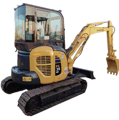 Μίνι σκάφτης Komatsu PC35 Δεύτερο χέρι με 11.2kw ισχύ και 0.2M3 χωρητικότητα κουβάς