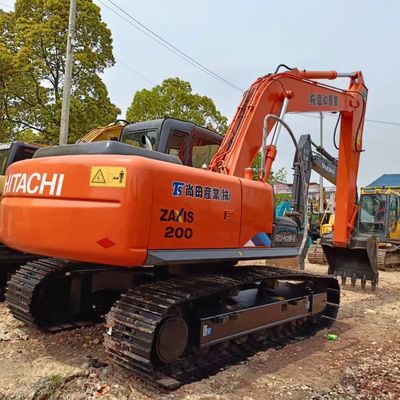 98kw Hitachi zx200 90% 12 τόνων μεταχειρισμένο EPA σκάφτη μηχανή χρησιμοποιημένο εκσκαφέα