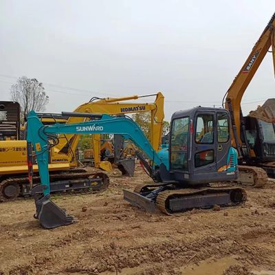 Χρησιμοποιούμενος κινητήρας Caterpillar και εξαρτήματα Hyundai στο Sunward SWE60E 6 τόνων Mini Excavator