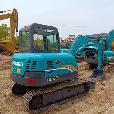 Χρησιμοποιούμενος κινητήρας Caterpillar και εξαρτήματα Hyundai στο Sunward SWE60E 6 τόνων Mini Excavator